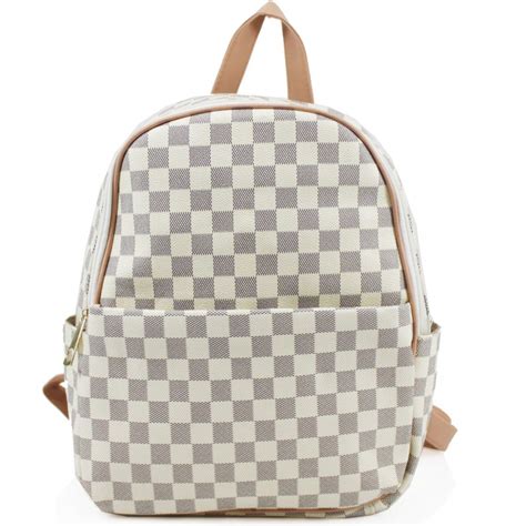 louis vuitton white backpack|louis vuitton white checkered bag.